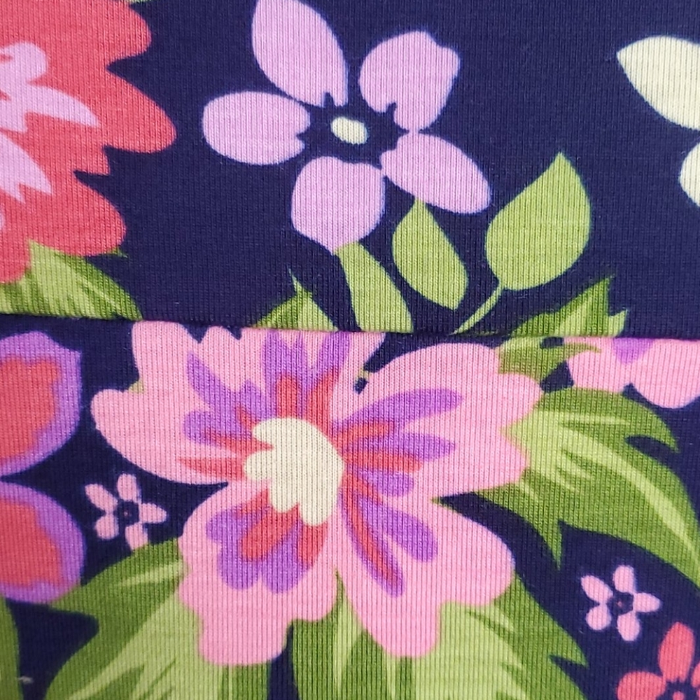 Floral Navy Maxi Skirt with Pink & Green Bloom - Picture 4 of 6